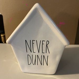 Rae Dunn NEVER DUNN Bank - Brand New